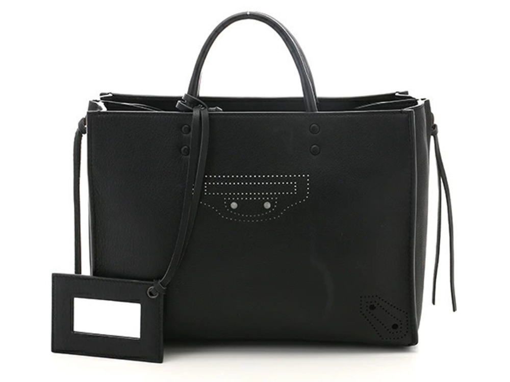 Balenciaga Bag Tote Paper Calf Black